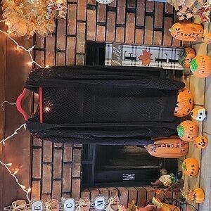 JEANNE PIERRE Black Open-Knit Cardigan Sweater